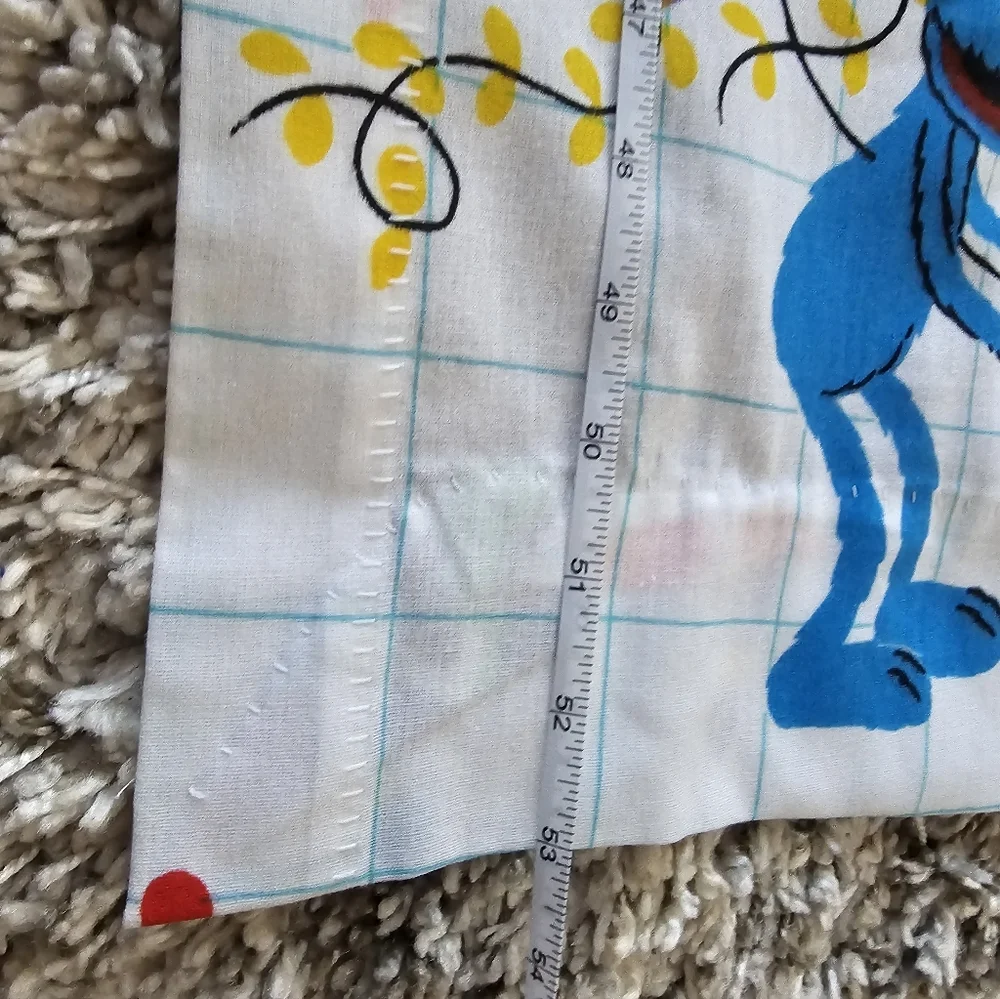 Vtg SESAME STREET Replacement Long Valance Or Curtain 41 x 53 Numbers JP Stevens